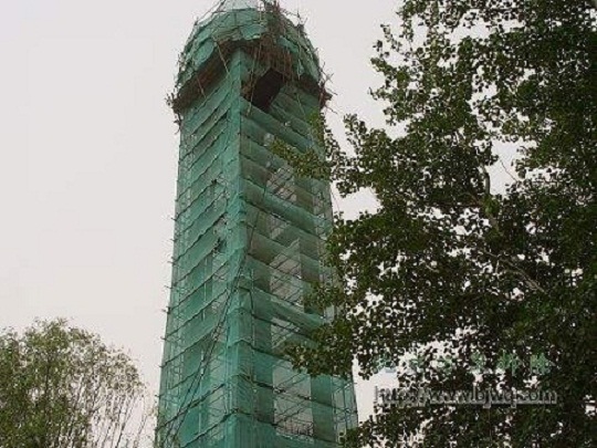 水塔拆除施工中脚手架及施工平台的搭建