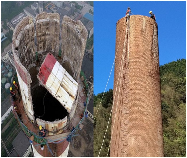 杭州水泥烟囱拆除施工流程步骤